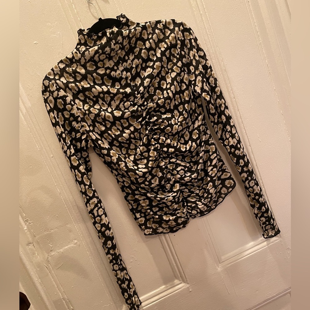 FREE PEOPLE ruched mockneck top